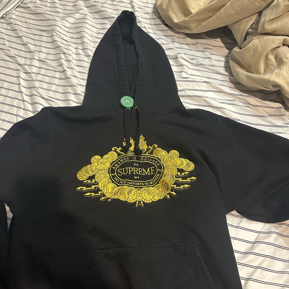Supreme love or hate embroidered hoodie